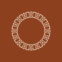 modern ornamental circle frame border decorative pattern vector