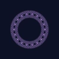 modern ornamental circle frame border decorative pattern vector