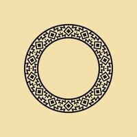 modern ornamental circle frame border decorative pattern vector