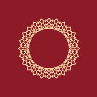 modern ornamental circle frame border decorative pattern vector