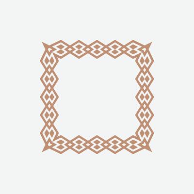 modern ornamental square frame border decorative pattern
