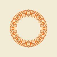modern ornamental circle frame border decorative pattern vector