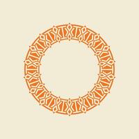 modern ornamental circle frame border decorative pattern vector