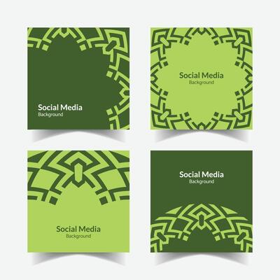 elegant ornamental decorative pattern square background social media design template