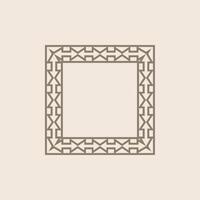 modern ornamental square frame border decorative pattern vector