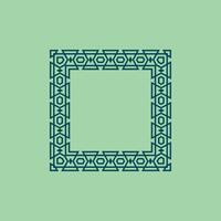 modern ornamental square frame border decorative pattern vector