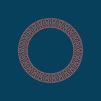 modern ornamental circle frame border decorative pattern vector