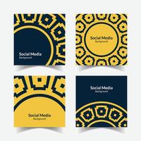 elegant ornamental decorative pattern square background social media design template vector