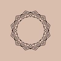 modern ornamental circle frame border decorative pattern vector