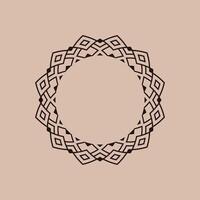 modern ornamental circle frame border decorative pattern vector