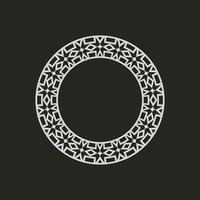 modern ornamental circle frame border decorative pattern vector