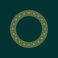 modern ornamental circle frame border decorative pattern vector