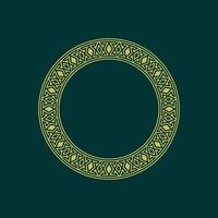 modern ornamental circle frame border decorative pattern vector