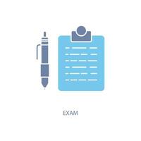 Exam icons set. Set of editable stroke icons.Vector set of Exam vector