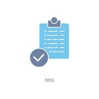 pass concept line icon. Simple element illustration. pass concept outline symbol design. vector