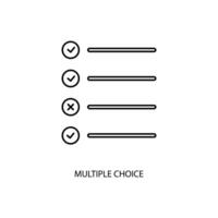 multiple choice concept line icon. Simple element illustration. multiple choice concept outline symbol design. vector