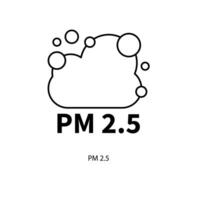 pm 2.5 concepto línea icono. sencillo elemento ilustración. pm 2.5 concepto contorno símbolo diseño. vector