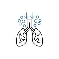 particulate matter concept line icon. Simple element illustration. particulate matter concept outline symbol design. vector