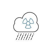 acid rain concept line icon. Simple element illustration. acid rain concept outline symbol design. vector