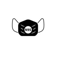 mask n95 concept line icon. Simple element illustration. mask n95 concept outline symbol design. vector