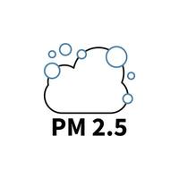 pm 2.5 concept line icon. Simple element illustration. pm 2.5 concept outline symbol design. vector