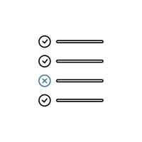 multiple choice concept line icon. Simple element illustration. multiple choice concept outline symbol design. vector