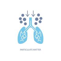 particulate matter concept line icon. Simple element illustration. particulate matter concept outline symbol design. vector