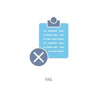 fail concept line icon. Simple element illustration. fail concept outline symbol design. vector