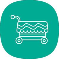 Cart Line Curve Icon vector