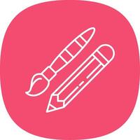 Drawing tools Line Curve Icon vector