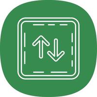 Swap Line Curve Icon vector