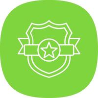 Shield Line Curve Icon vector