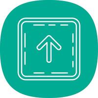 Up arrow Line Curve Icon vector