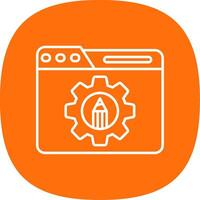 Settings Line Curve Icon vector