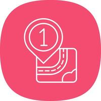 One Line Curve Icon vector