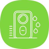 Humidifier Line Curve Icon vector