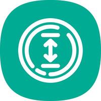 Up and down arrow Line Curve Icon vector