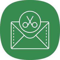 Scissor Line Curve Icon vector