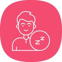 Sleep Line Curve Icon vector