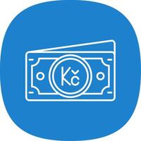 Koruna Line Curve Icon vector