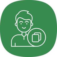 Copy Line Curve Icon vector