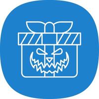 Gift Line Curve Icon vector