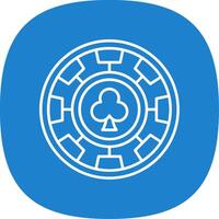 Chip Line Curve Icon vector