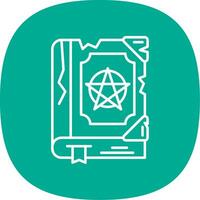 Magic book Line Curve Icon vector