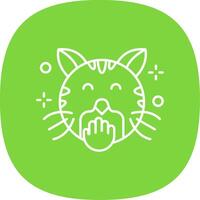 Blush Line Curve Icon vector