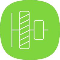 Vertical alignment Line Curve Icon vector