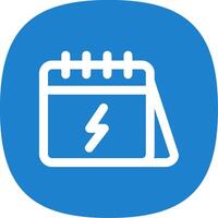 Calender Line Curve Icon vector