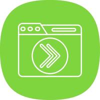 Next Line Curve Icon vector