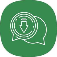 Downloading Line Curve Icon vector