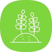 Wheat Line Curve Icon vector